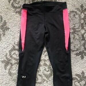 UA Under armour yoga pants sz M medium pink black